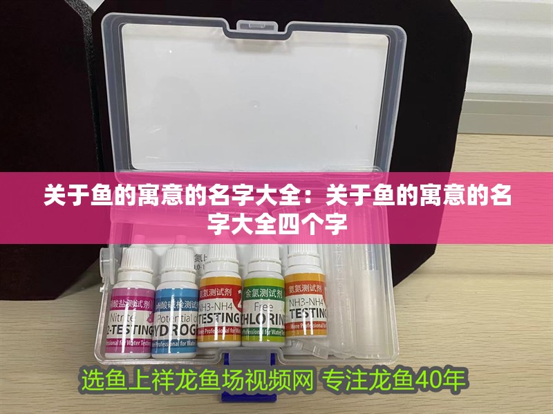 關于魚的寓意的名字大全：關于魚的寓意的名字大全四個字