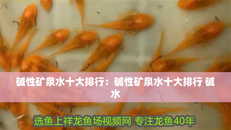 堿性礦泉水十大排行：堿性礦泉水十大排行 堿水