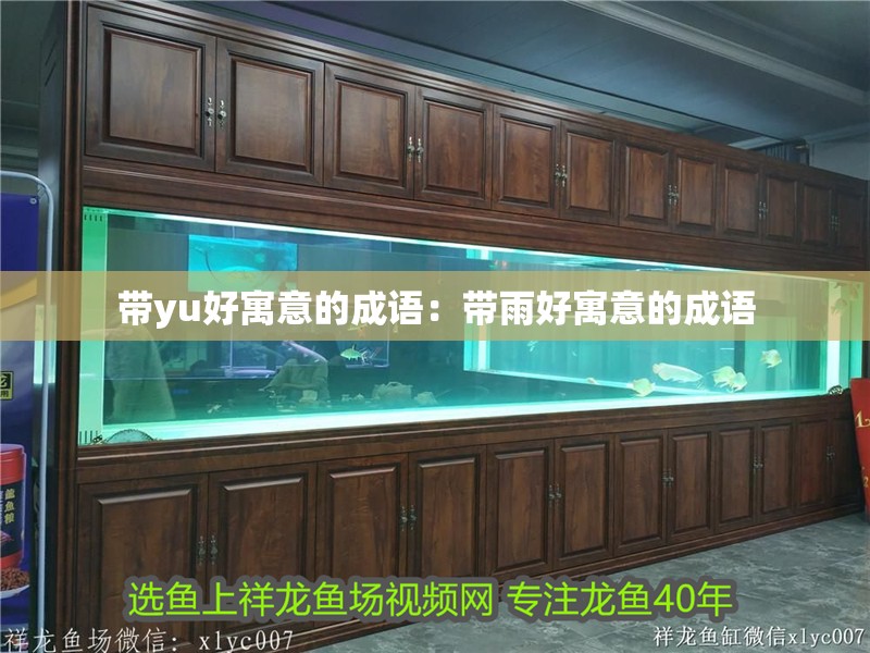 帶yu好寓意的成語：帶雨好寓意的成語