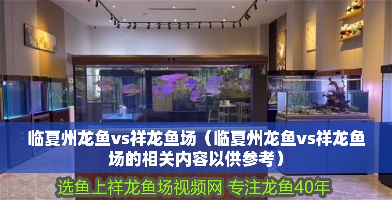 臨夏州龍魚vs祥龍魚場(chǎng)（臨夏州龍魚vs祥龍魚場(chǎng)的相關(guān)內(nèi)容以供參考）