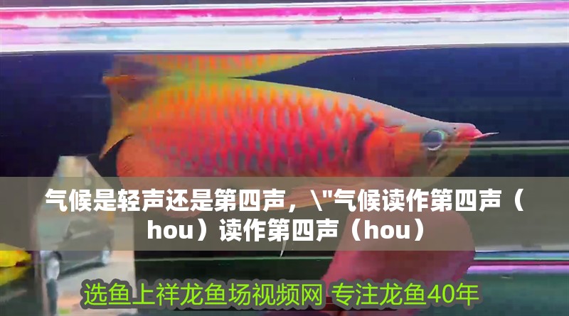 氣候是輕聲還是第四聲，\