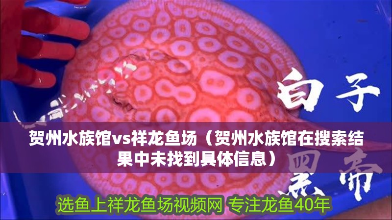 賀州水族館vs祥龍魚場(chǎng)（賀州水族館在搜索結(jié)果中未找到具體信息）