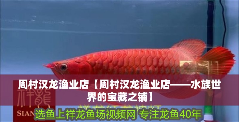 <strong><mark>周村</mark></strong>漢龍漁業店【<strong><mark>周村</mark></strong>漢龍漁業店——水族世界的寶藏之鋪】