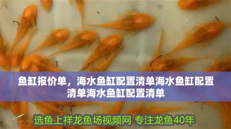 魚缸報價單，海水魚缸配置清單海水魚缸配置清單海水魚缸配置清單
