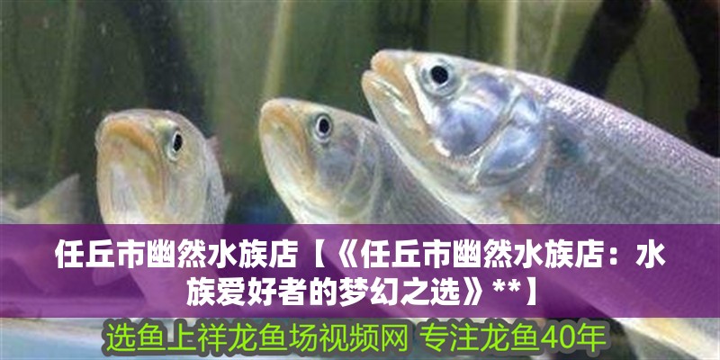 任丘市幽然水族店【《任丘市幽然水族店：水族愛好者的夢幻之選》**】