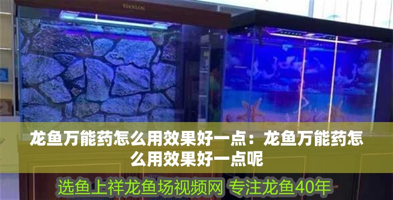 龍魚萬能藥怎么用效果好一點：龍魚萬能藥怎么用效果好一點呢