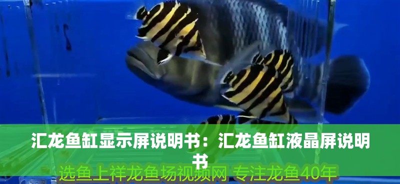 匯龍魚缸顯示屏說明書：匯龍魚缸液晶屏說明書