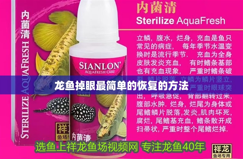 龍魚掉眼最簡單的恢復的方法