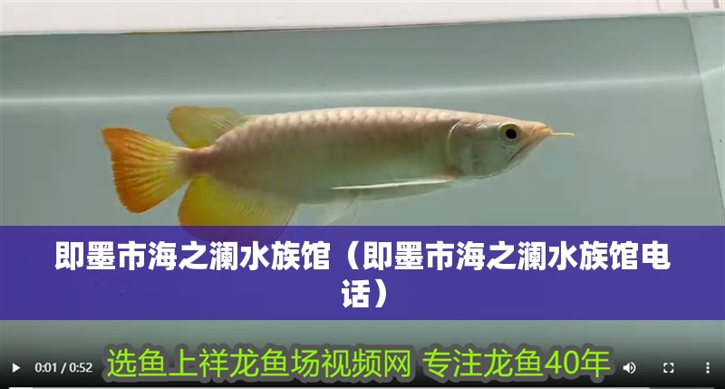 即墨市海之瀾水族館（即墨市海之瀾水族館電話）