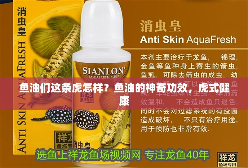 魚油們這條虎怎樣？魚油的神奇功效，虎式健康