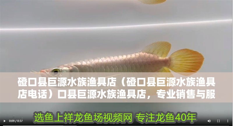 磴口縣巨源水族漁具店（磴口縣巨源水族漁具店電話(huà)）口縣巨源水族漁具店，專(zhuān)業(yè)銷(xiāo)售與服務(wù)