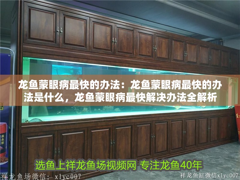 龍魚蒙眼病最快的辦法：龍魚蒙眼病最快的辦法是什么，龍魚蒙眼病最快解決辦法全解析