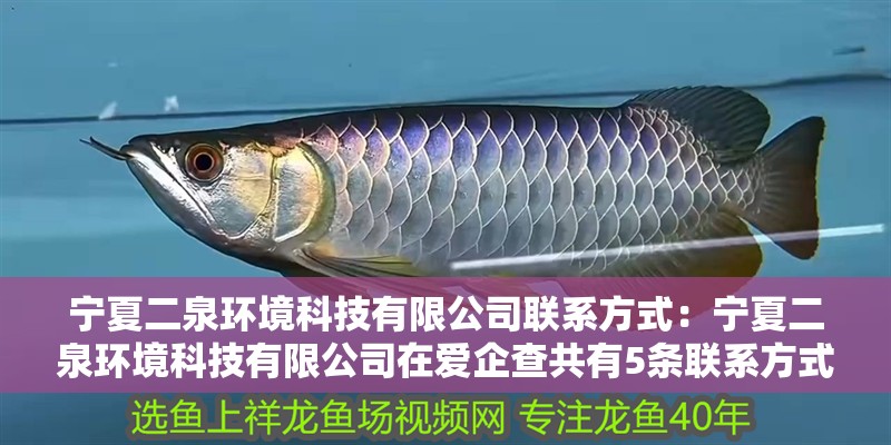 寧夏二泉環(huán)境科技有限公司聯(lián)系方式：寧夏二泉環(huán)境科技有限公司在愛企查共有5條聯(lián)系方式