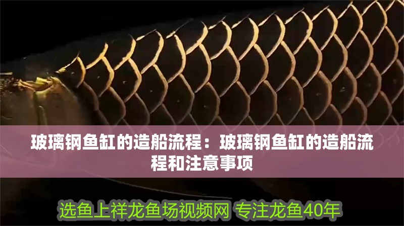 玻璃鋼魚缸的造船流程：玻璃鋼魚缸的造船流程和注意事項