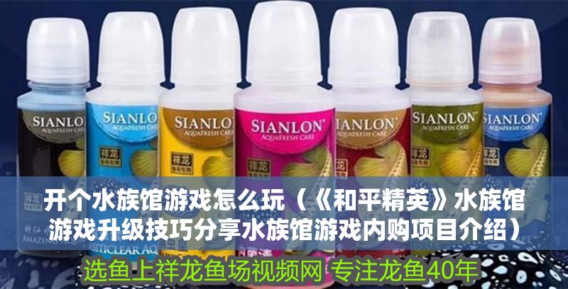 開個水族館游戲怎么玩（《和平精英》水族館游戲升級技巧分享水族館游戲內購項目介紹）