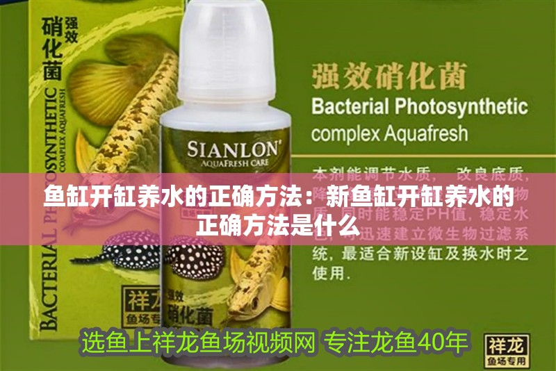 魚缸開缸養水的正確方法：新魚缸開缸養水的正確方法是什么