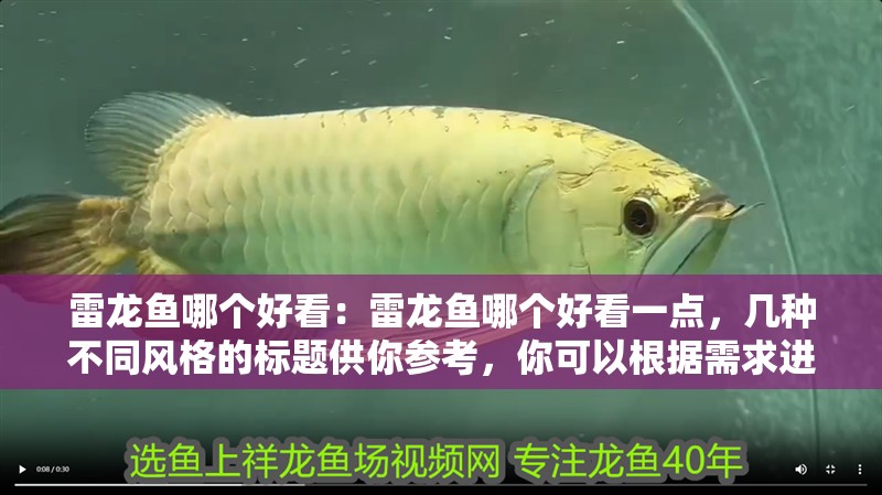 雷龍魚(yú)哪個(gè)好看：雷龍魚(yú)哪個(gè)好看一點(diǎn)，幾種不同風(fēng)格的標(biāo)題供你參考，你可以根據(jù)需求進(jìn)行選擇，，直白詢問(wèn)風(fēng)，雷龍魚(yú)究竟哪款顏值更高？，好奇探索風(fēng)，探尋最美雷龍魚(yú)，哪款才是顏值擔(dān)當(dāng)？，對(duì)比抉擇風(fēng)，雷龍魚(yú)大PK，哪一款更好看一目了然！