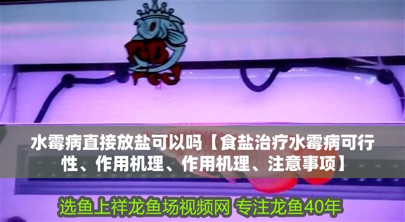 水霉病直接放鹽可以嗎【食鹽治療水霉病可行性、作用機理、作用機理、注意事項】