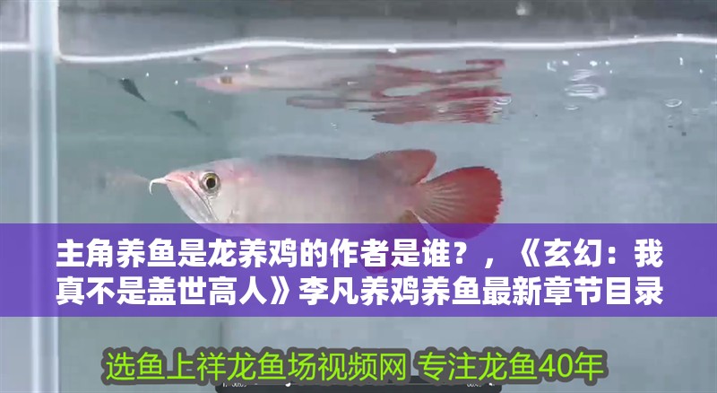 主角養魚是龍養雞的作者是誰？，《玄幻：我真不是蓋世高人》李凡養雞養魚最新章節目錄