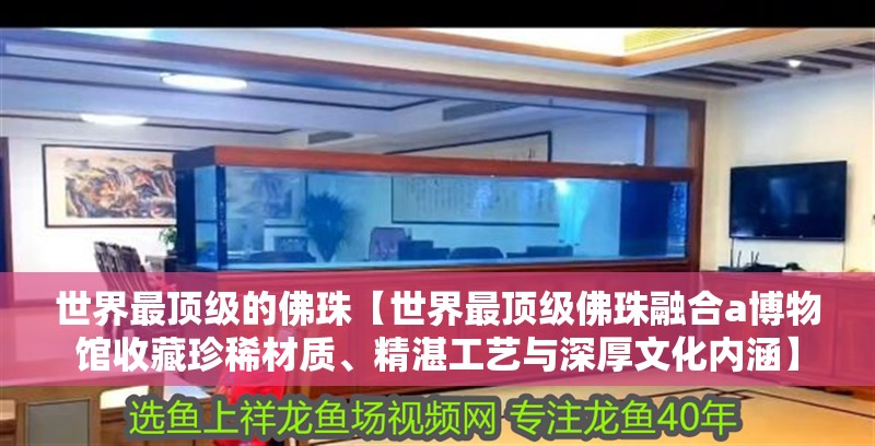 世界最頂級的佛珠【世界最頂級佛珠融合a博物館收藏珍稀材質、精湛工藝與深厚文化內涵】