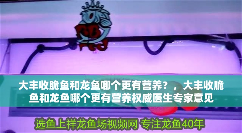 大豐收脆魚和龍魚哪個更有營養(yǎng)？，大豐收脆魚和龍魚哪個更有營養(yǎng)權(quán)威醫(yī)生專家意見 大豐收脆魚和龍魚哪個更有營養(yǎng)？，大豐收脆魚和龍魚哪個更有營養(yǎng)權(quán)威醫(yī)生專家意見 龍魚論壇