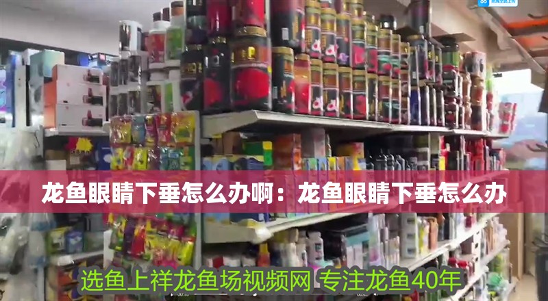 龍魚眼睛下垂怎么辦啊：龍魚眼睛下垂怎么辦