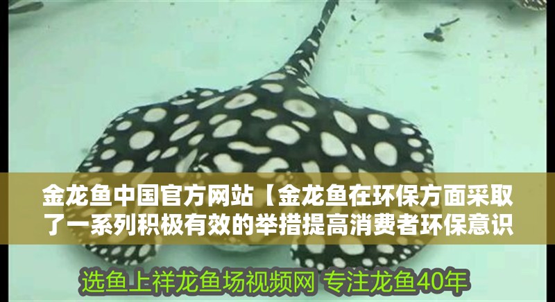 金龍魚中國官方網站【金龍魚在環保方面采取了一系列積極有效的舉措提高消費者環保意識】