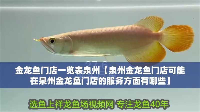 金龍魚門店一覽表<strong><mark>泉州</mark></strong>【<strong><mark>泉州</mark></strong>金龍魚門店可能在<strong><mark>泉州</mark></strong>金龍魚門店的服務方面有哪些】