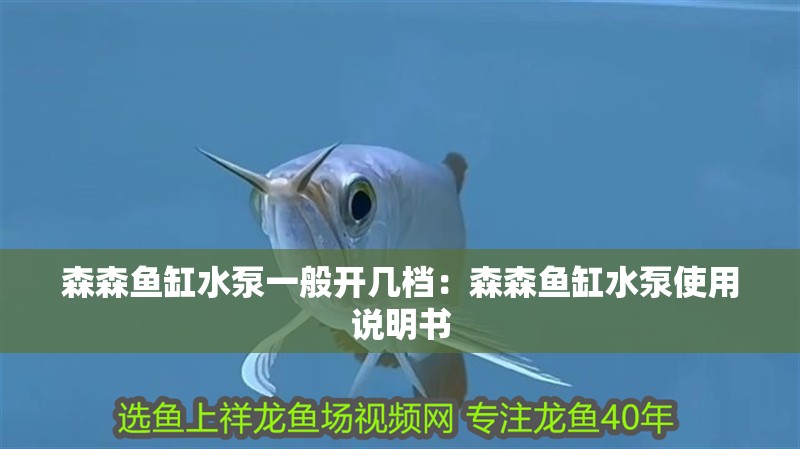 森森魚缸水泵一般開幾檔：森森魚缸水泵使用說明書 森森魚缸水泵一般開幾檔：森森魚缸水泵使用說明書 魚缸百科
