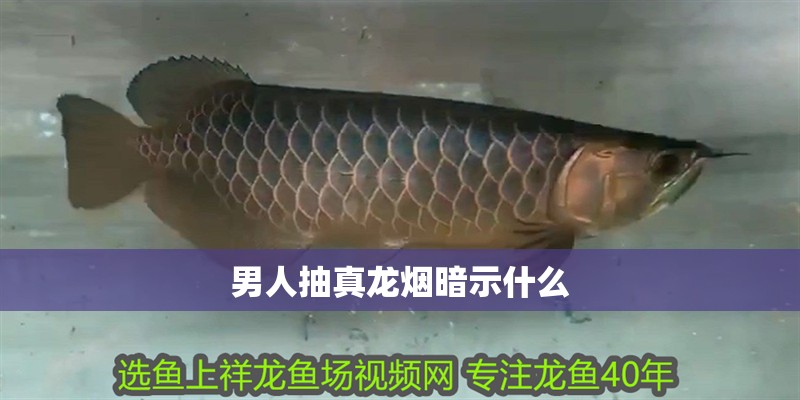 男人抽真龍煙暗示什么