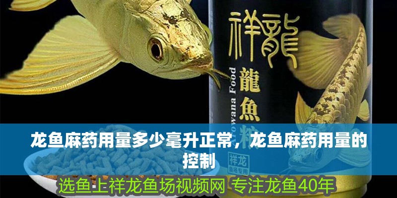 龍魚麻藥用量多少毫升正常，龍魚麻藥用量的控制
