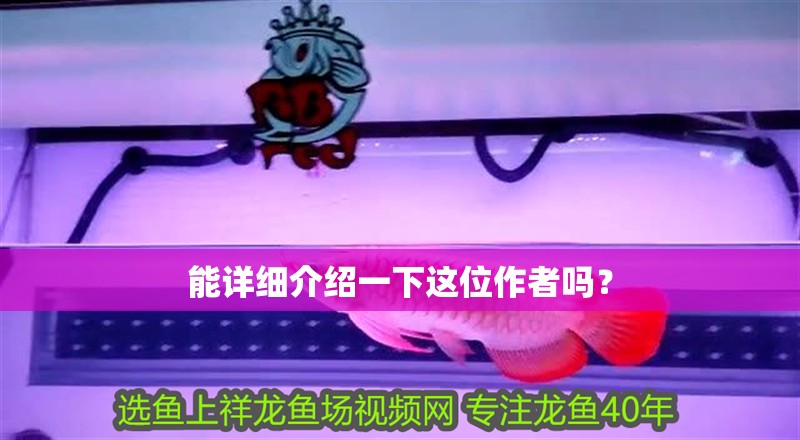 能詳細(xì)介紹一下這位作者嗎？