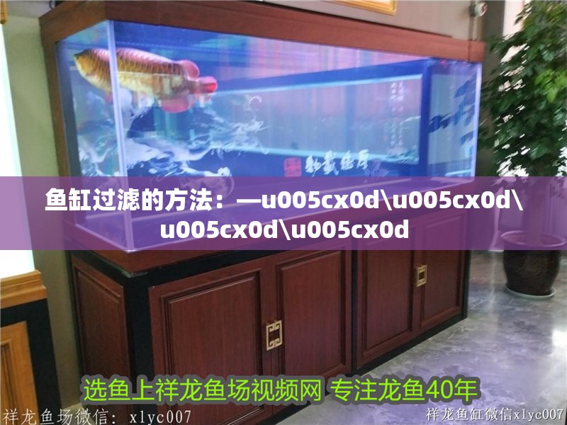 魚缸過濾的方法：—u005cx0d\u005cx0d\u005cx0d\u005cx0d