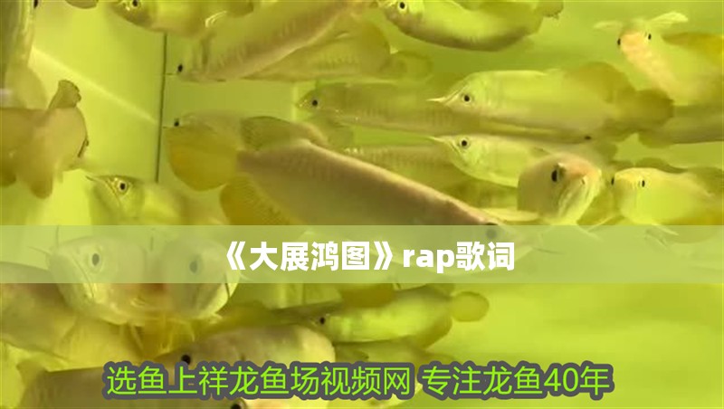 《大展鴻圖》rap歌詞