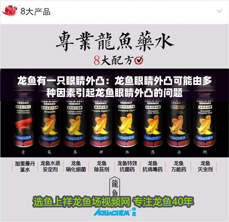龍魚有一只眼睛外凸：龍魚眼睛外凸可能由多種因素引起龍魚眼睛外凸的問題
