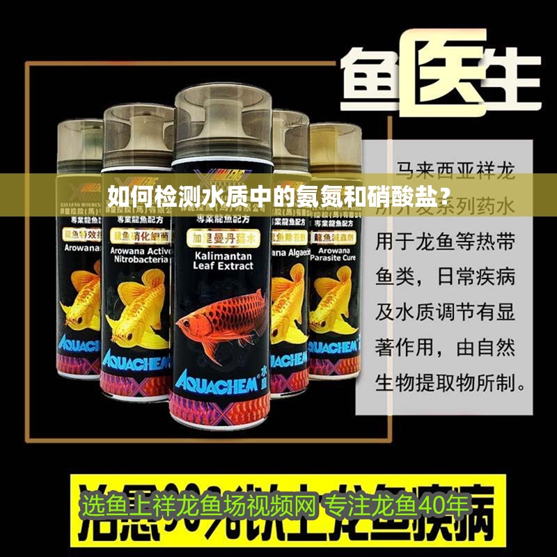 如何檢測水質中的氨氮和硝酸鹽？ 如何檢測水質中的氨氮和硝酸鹽？ 龍魚百科