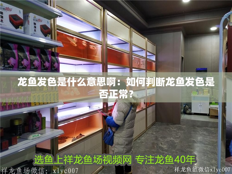 龍魚發(fā)色是什么意思啊：如何判斷龍魚發(fā)色是否正常？