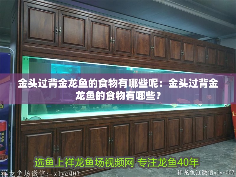 金頭過背金龍魚的食物有哪些呢：金頭過背金龍魚的食物有哪些？