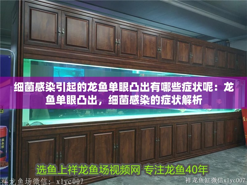 細菌感染引起的龍魚單眼凸出有哪些癥狀呢：龍魚單眼凸出，細菌感染的癥狀解析