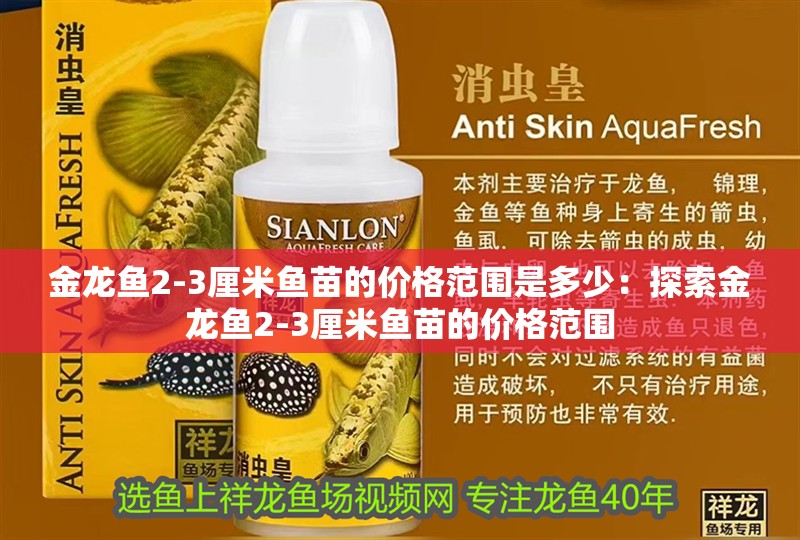 金龍魚2-3厘米魚苗的價格范圍是多少：探索金龍魚2-3厘米魚苗的價格范圍