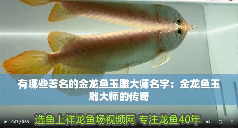 有哪些著名的金龍魚玉雕大師名字：金龍魚玉雕大師的傳奇