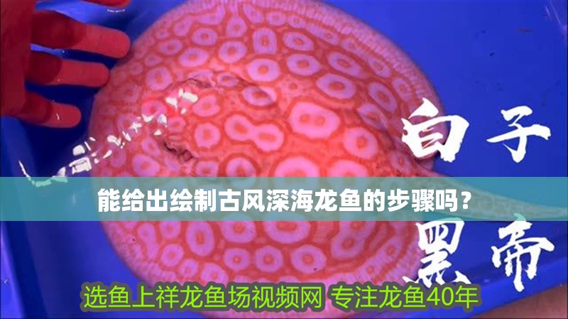 能給出繪制古風深海龍魚的步驟嗎？