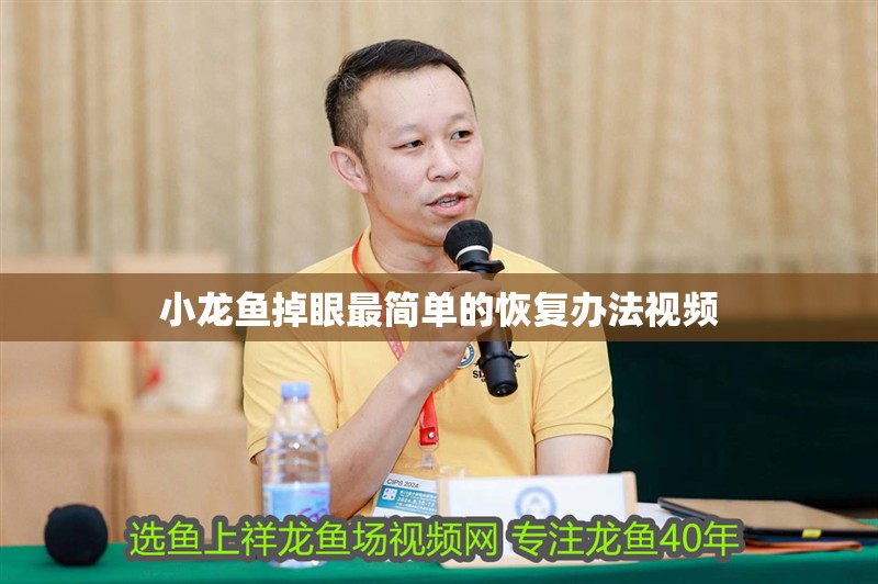 小龍魚掉眼最簡單的恢復辦法視頻 小龍魚掉眼最簡單的恢復辦法視頻 龍魚百科