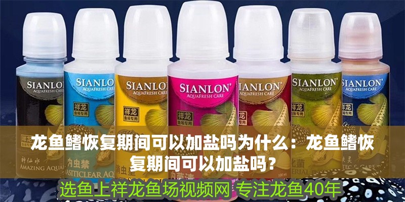 龍魚鰭恢復期間可以加鹽嗎為什么：龍魚鰭恢復期間可以加鹽嗎？