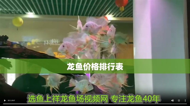 龍魚價格排行表