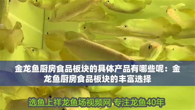 金龍魚廚房食品板塊的具體產品有哪些呢：金龍魚廚房食品板塊的豐富選擇