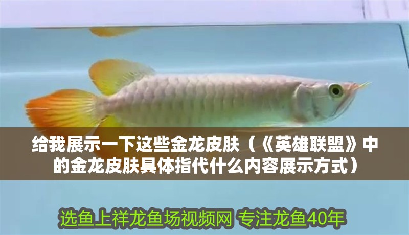 給我展示一下這些金龍皮膚（《英雄聯盟》中的金龍皮膚具體指代什么內容展示方式）