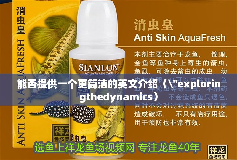 能否提供一個更簡潔的英文介紹（\