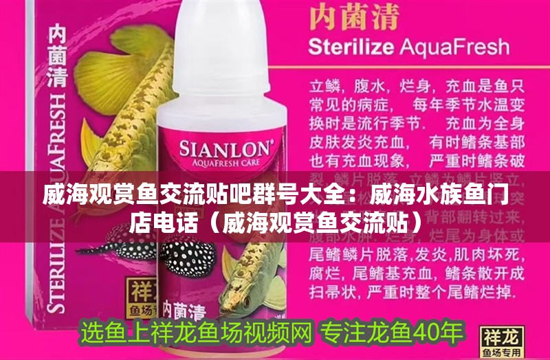 威海觀賞魚交流貼吧群號大全：威海水族魚門店電話（威海觀賞魚交流貼）