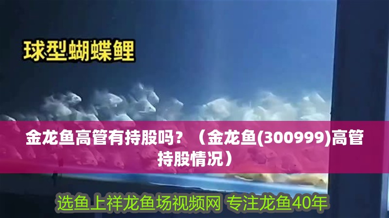 金龍魚高管有持股嗎？（金龍魚(300999)高管持股情況）